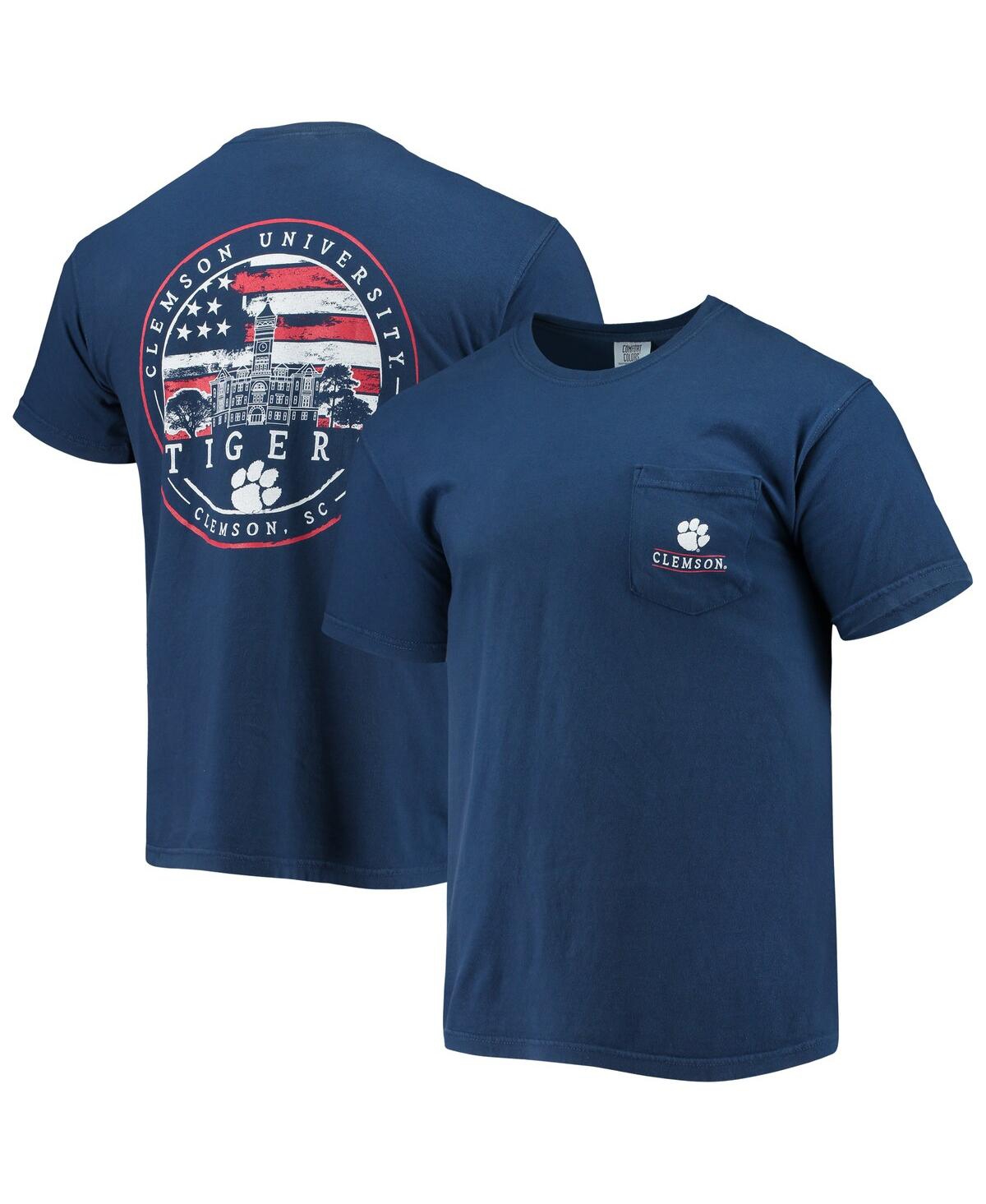 Image One Men's Navy Clemson Tigers Campus Americana T-shirt In Navy