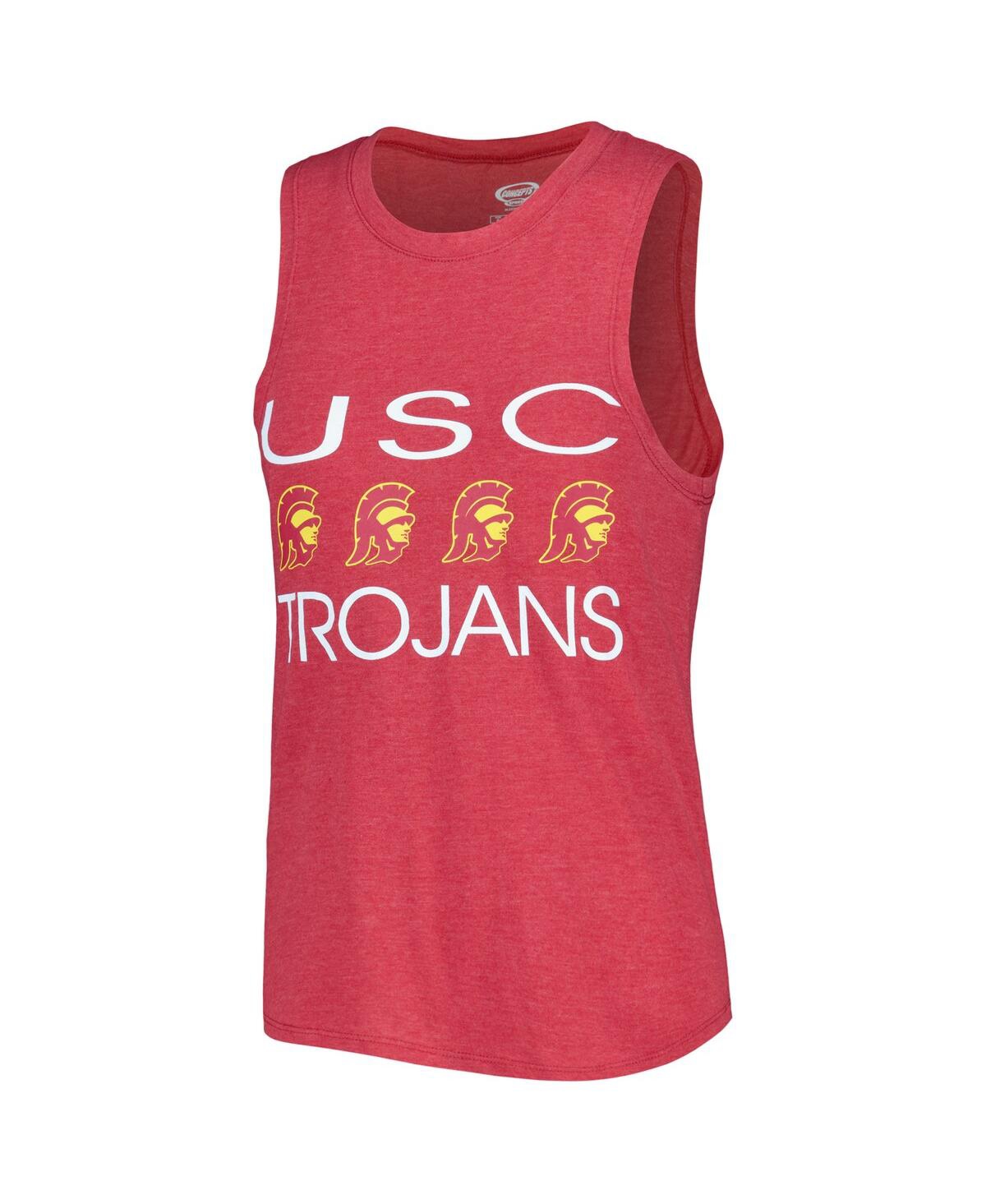 Shop Concepts Sport Women's Charcoal/cardinal Usc Trojans Tank Top Pants Sleep Set In Charcoal,cardinal