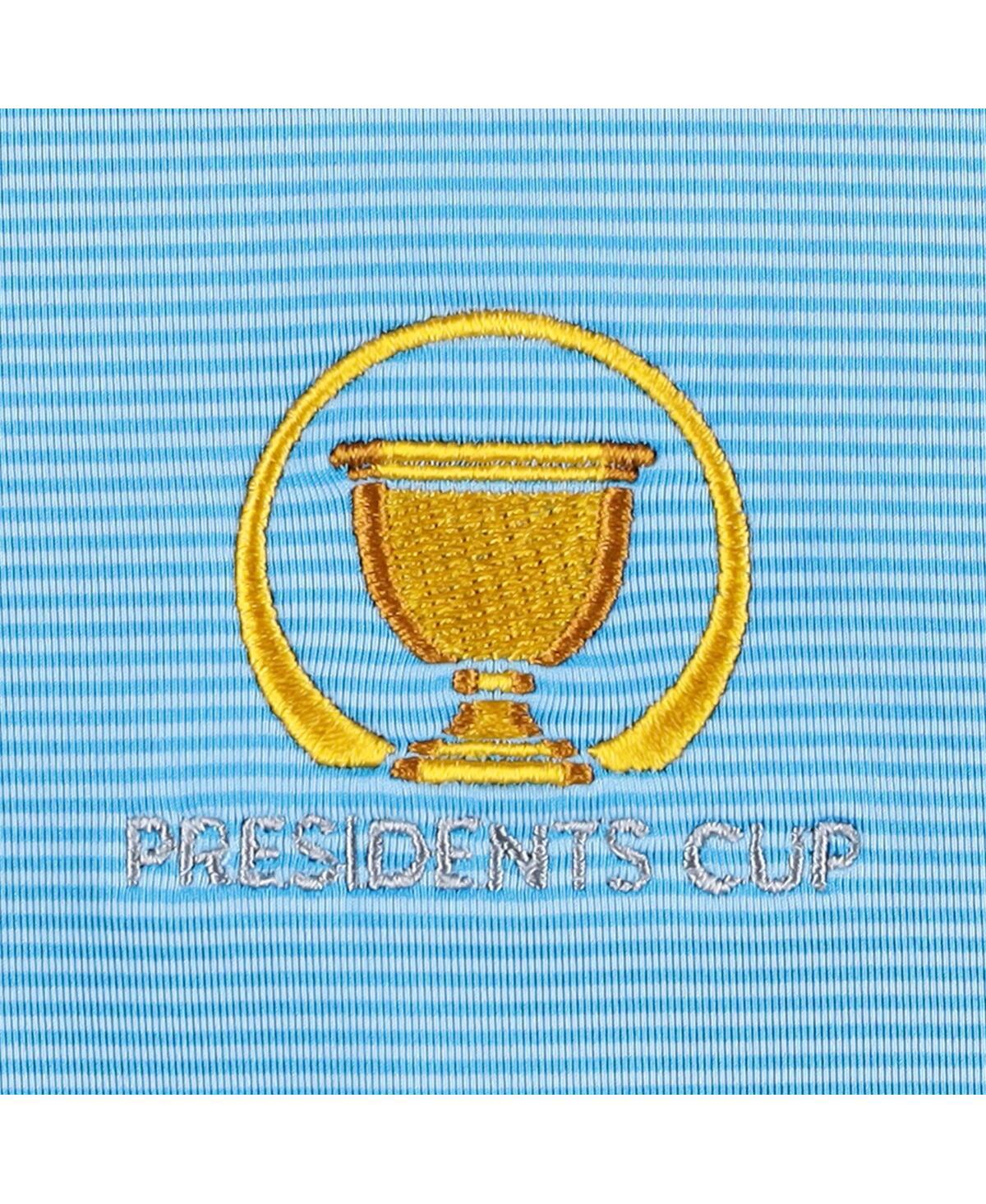 FootJoy Men'sPresidents Cup Micro Feeder Stripe Lisle ProDry Polo - Blue