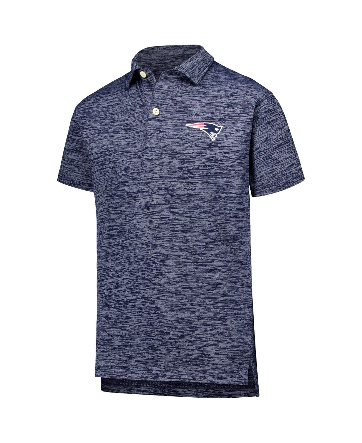 Wes & Willy Big Boys and GirlsNew England Patriots Cloudy Yarn Polo - Navy