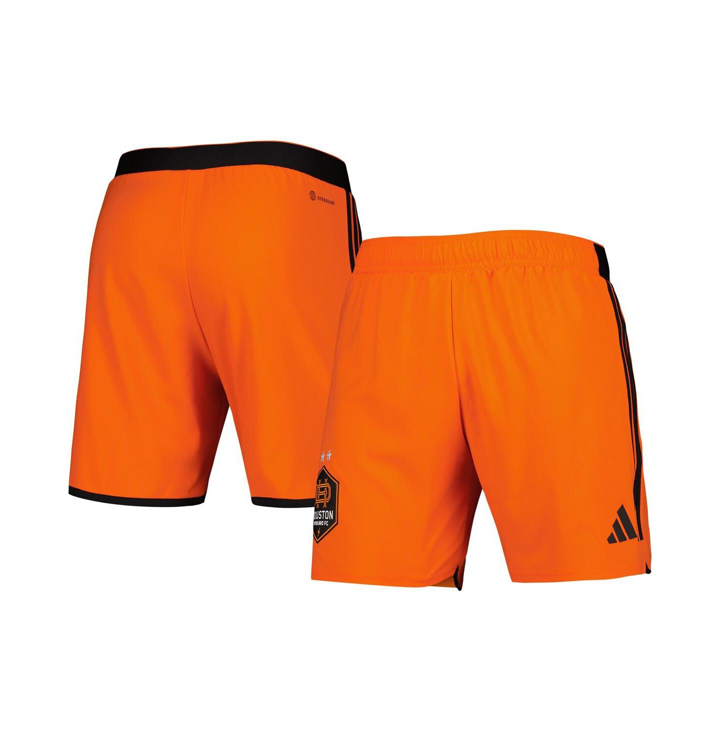 Мужские шорты adidas Orange Houston Dynamo FC 2023 Away Aeroready Authentic — фото 1
