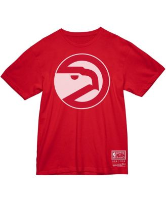 Men's and Women's Red Atlanta Hawks Hardwood Classics MVP Throwback Logo T-Shirt