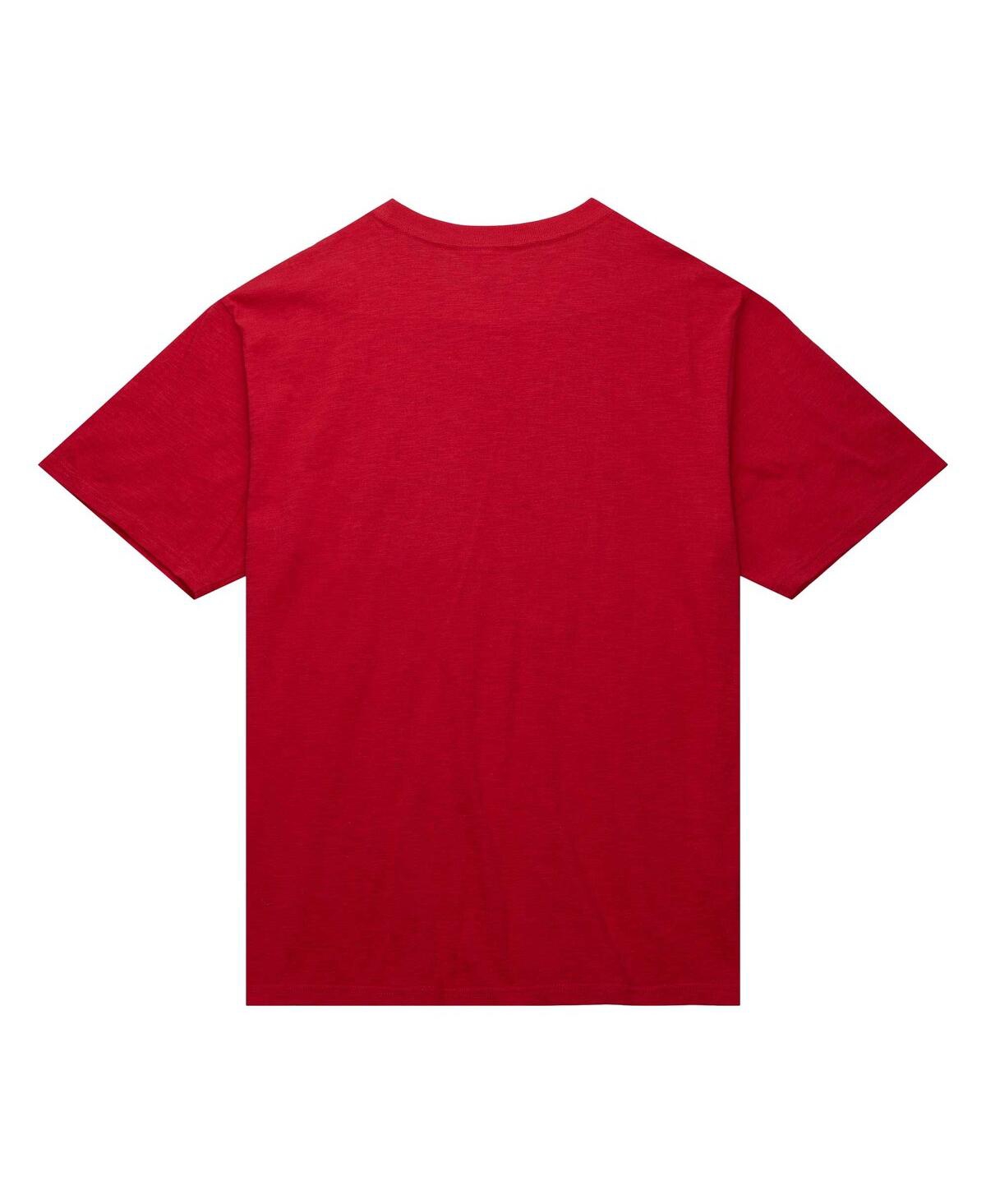 Mitchell & Ness Men'sAtlanta Hawks Hardwood Classics Legendary Slub T-Shirt - Red