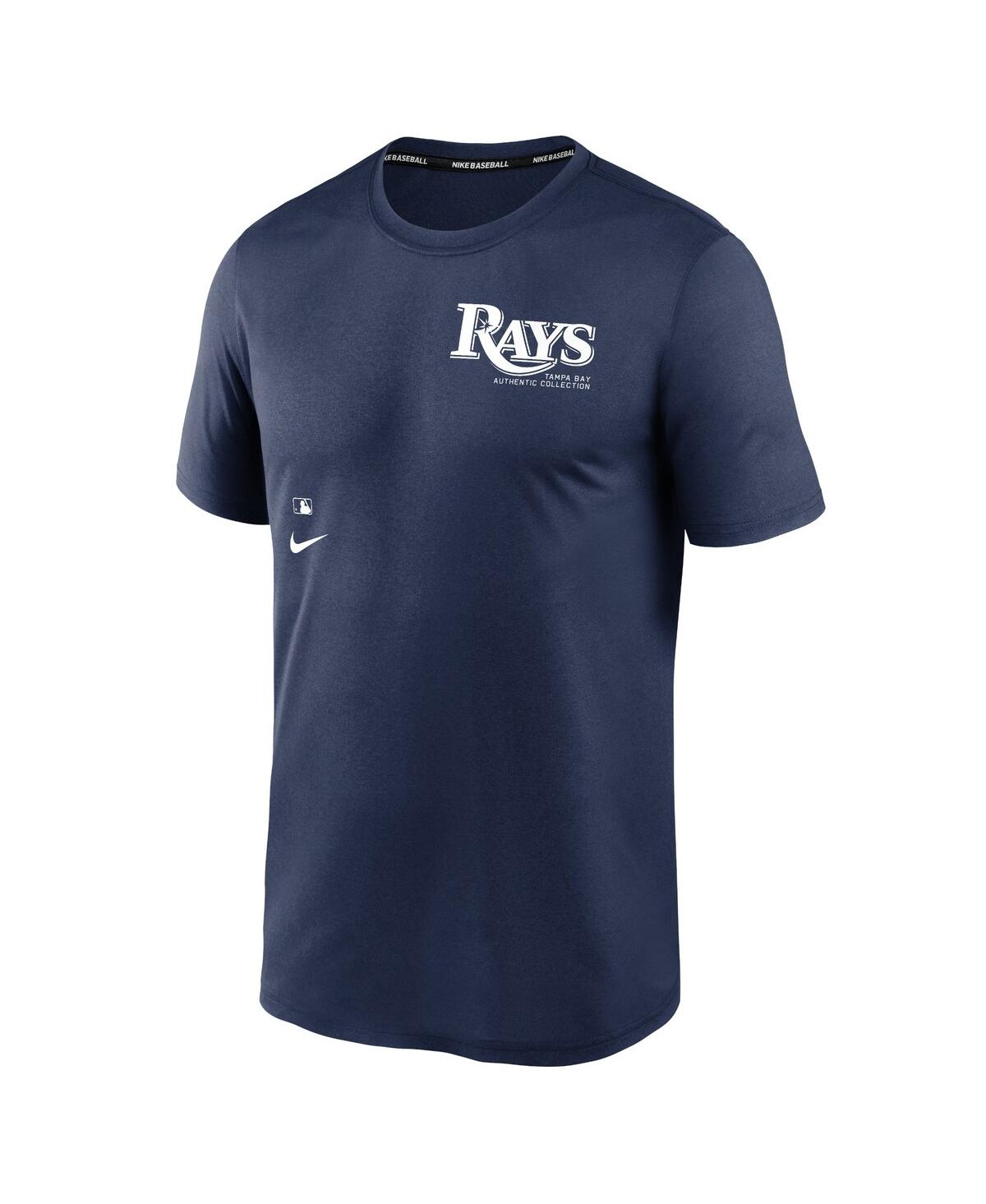 Nike Men's Navy Tampa Bay Rays Authentic Collection Early Work Tri-blend Performance T-shirt In Navy
