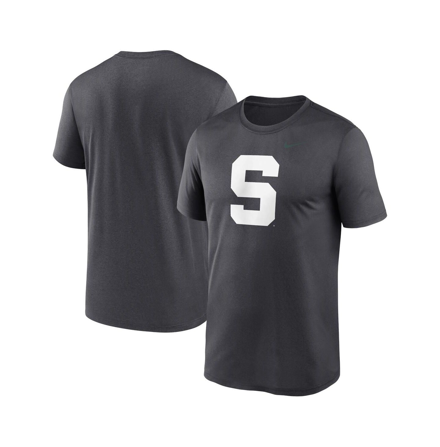 Мужская футболка Nike Anthracite Michigan State Spartans Primetime Legend Alternate Logo — фото 1