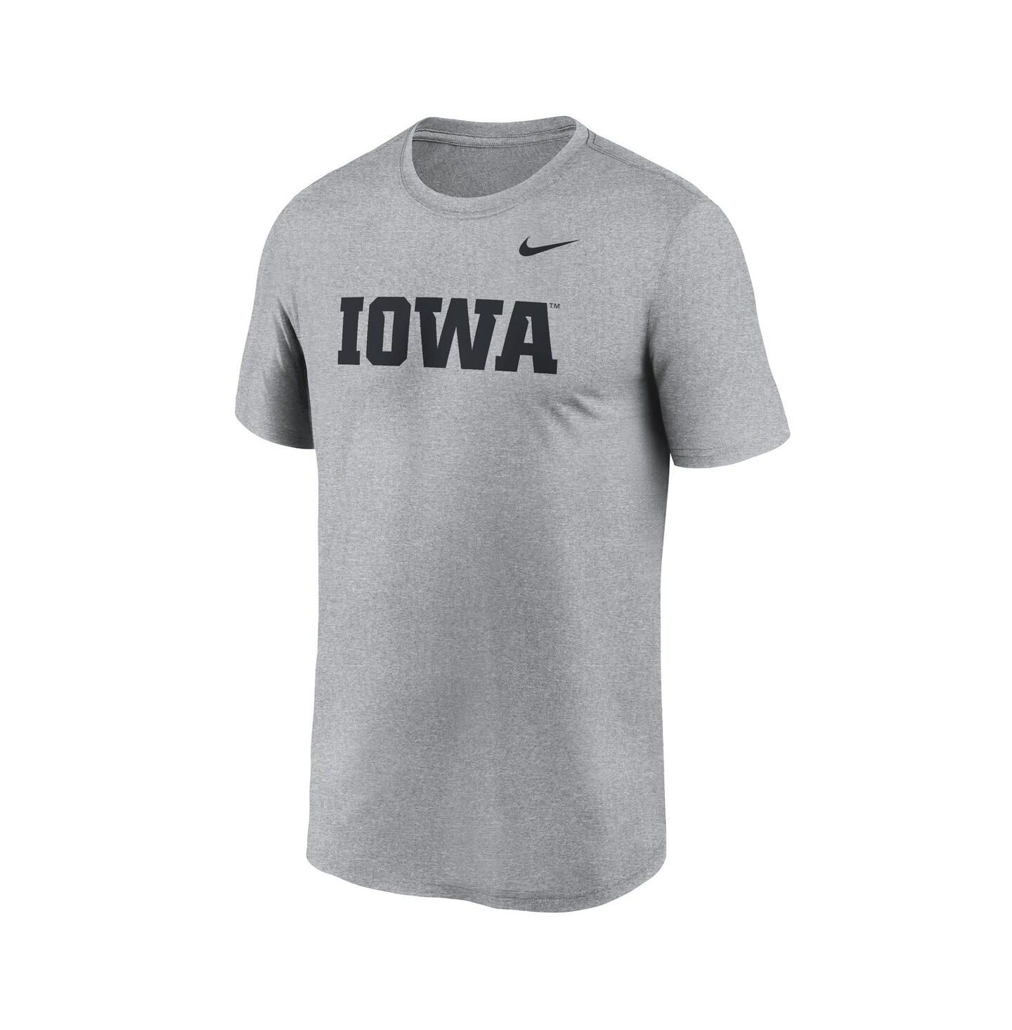 Мужская футболка Nike Heather Gray Iowa Hawkeyes Primetime Legend Wordmark — фото 2