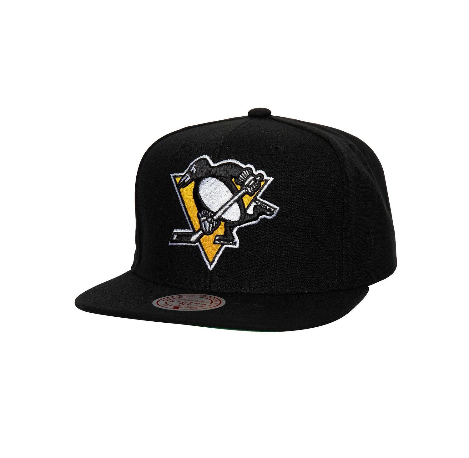 Men's Black Pittsburgh Penguins Core Top Spot Snapback Hat