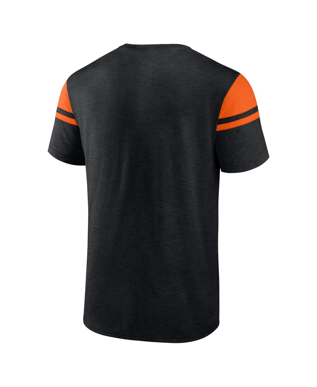 Fanatics Men's Black Cincinnati Bengals Old School Play Slub T-shirt In Black,orange