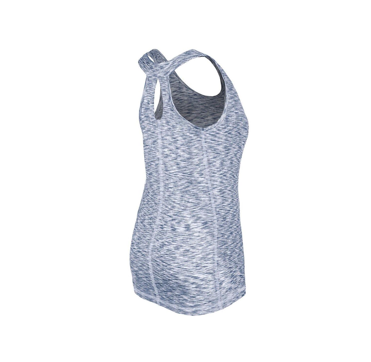 Women's Navy Atlanta Braves Space Dye Keyhole Back Tank Top
