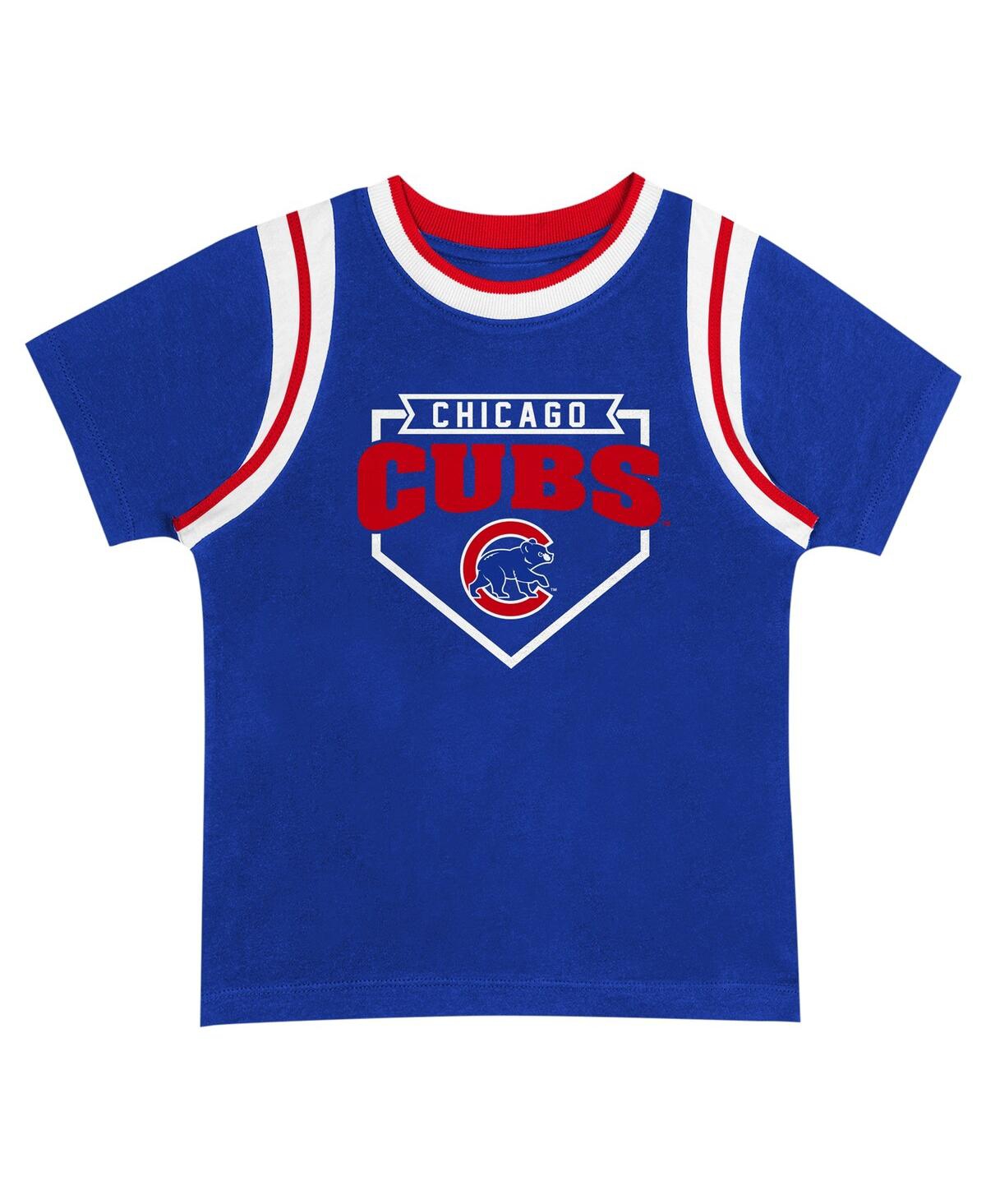 Outerstuff ToddlerGray Chicago Cubs Bases Loaded T-Shirt Shorts Set - Royal, Gray