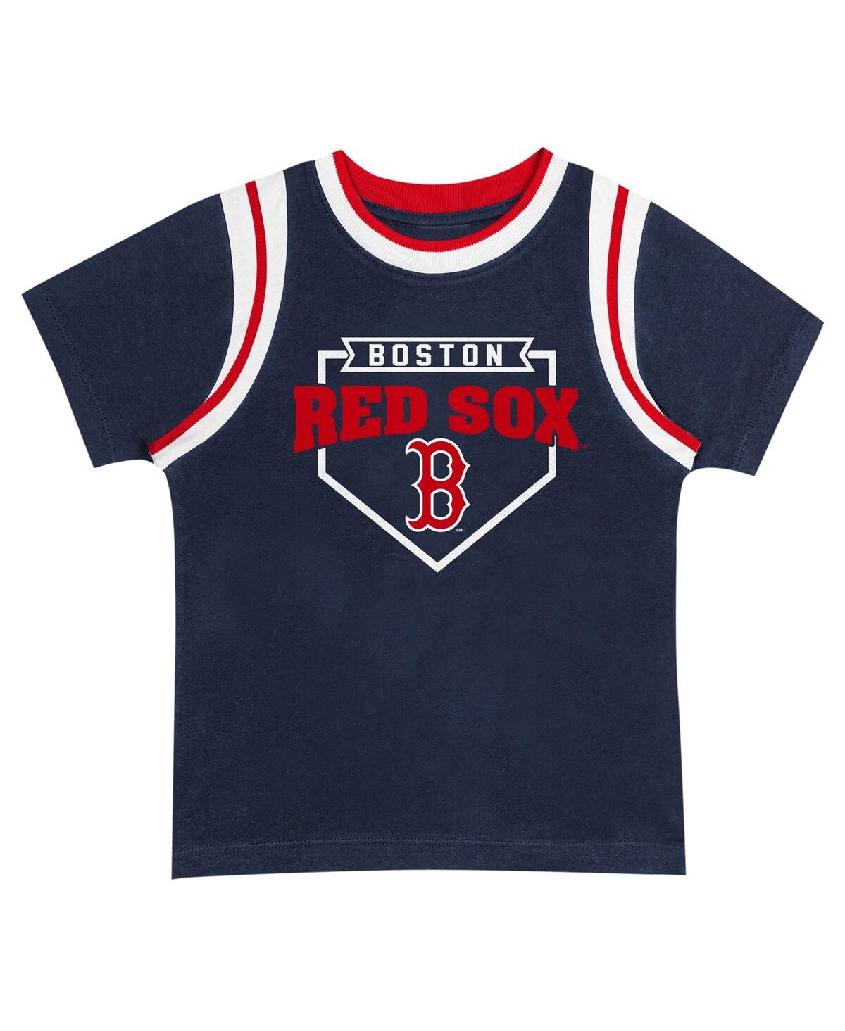 Outerstuff ToddlerGray Boston Red Sox Bases Loaded T-Shirt Shorts Set - Navy, Gray