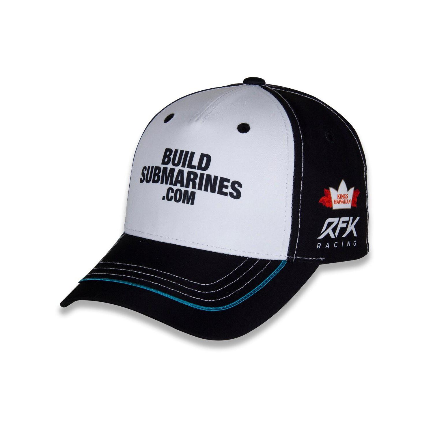 Men's White/Black Brad Keselowski BuildSubmarines.com Uniform Adjustable Hat