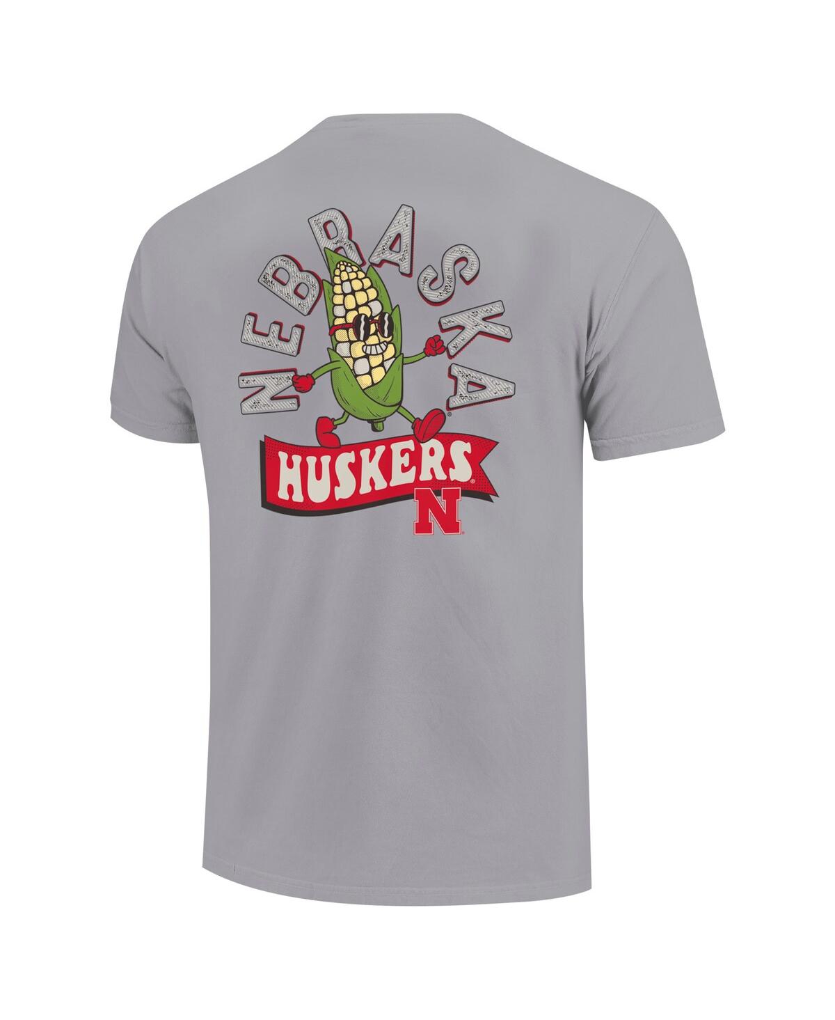 Image One Big Boys and GirlsNebraska Huskers Hyperlocal Comfort Colors T-Shirt - Gray