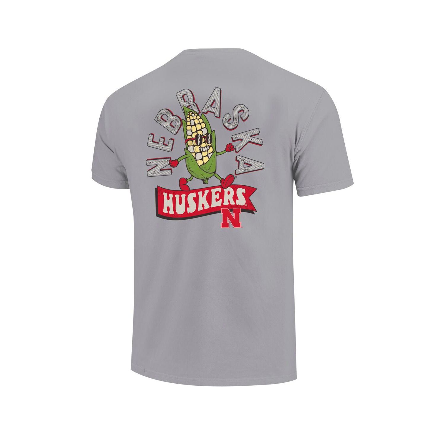 Big Boys and Girls Gray Nebraska Huskers Hyperlocal Comfort Colors T-Shirt