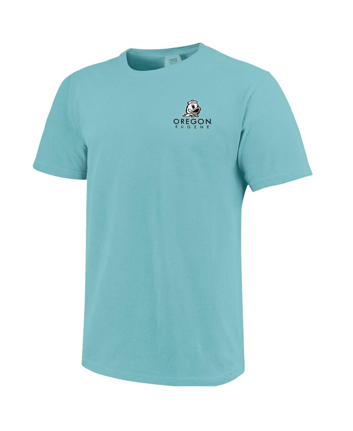Image One Men's And Women's Teal Oregon Ducks Scenic Comfort Colors T-shirt In Teal