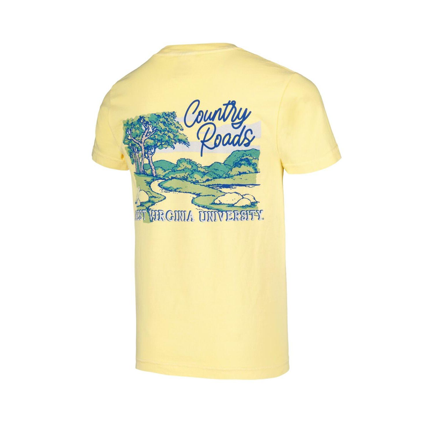 Big Boys and Girls Gold West Virginia Mountaineers Hyperlocal Comfort Colors T-Shirt