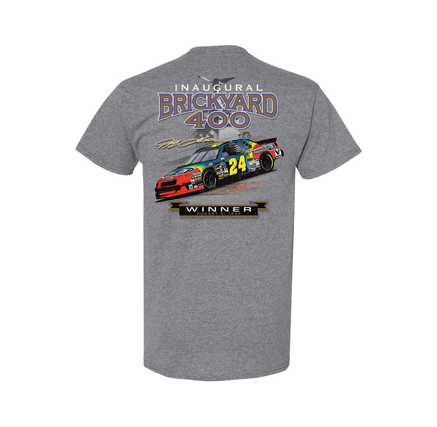 Men's Heather Charcoal Jeff Gordon 1994 Indy Brickyard 400 Winner T-Shirt