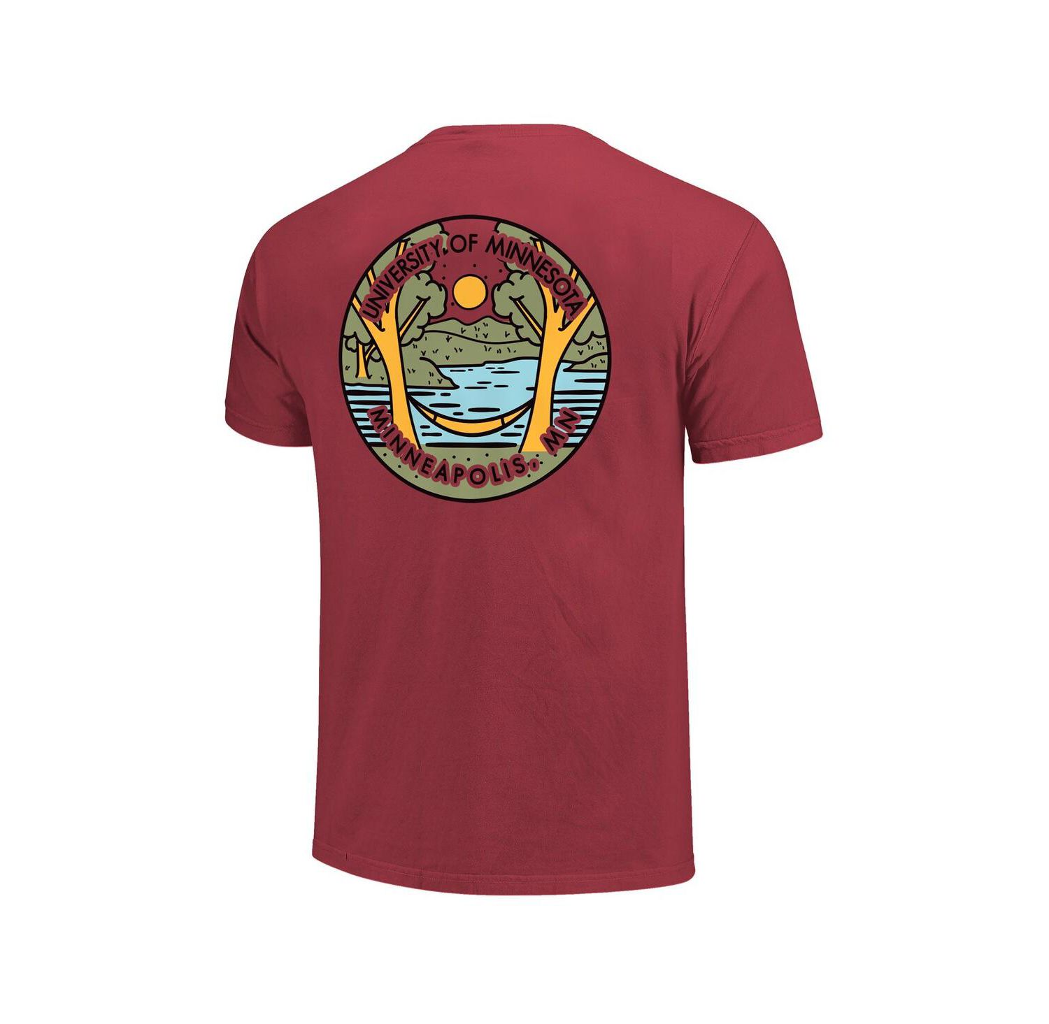 Men's and Women's Maroon Minnesota Golden Gophers Scenic Comfort Colors T-Shirt