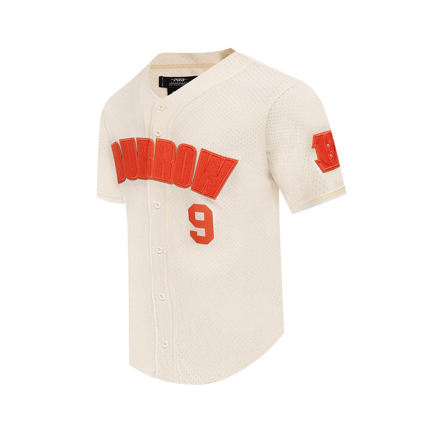 Men's Joe Burrow Cream Cincinnati Bengals Name & Number Triple Tonal Button-Up Baseball Jersey
