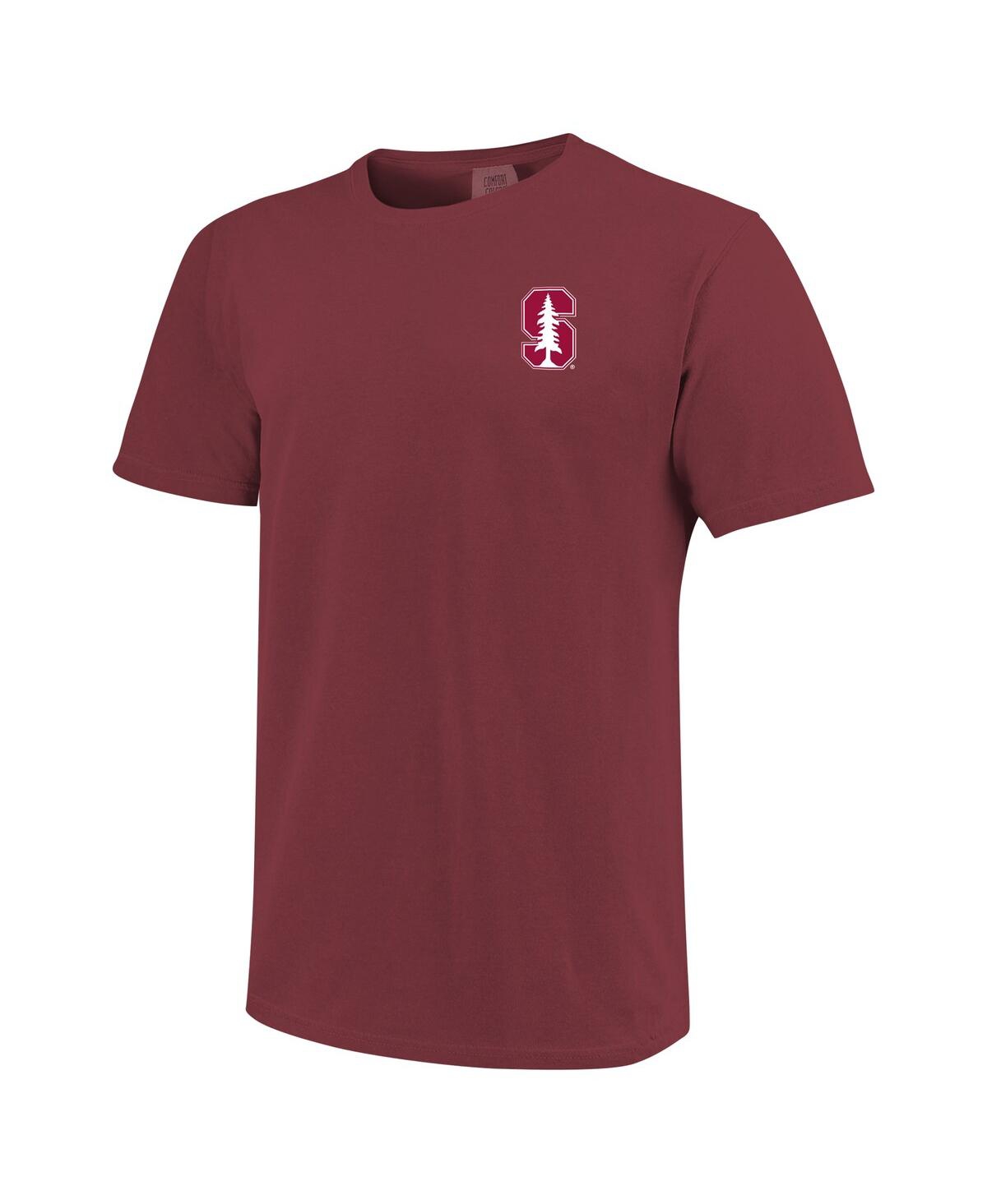 Image One Women's Maroon Mississippi State Bulldogs Comfort Colors Campus Scene Drawing Script T-shirt In Cardinal
