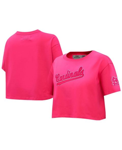 Женская футболка Pro Standard Pink St. Louis Cardinals Triple Pink Boxy Cropped