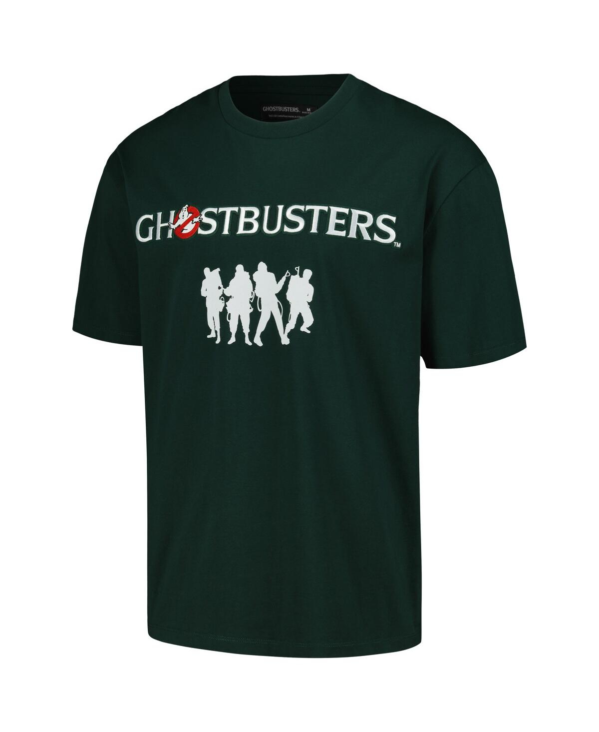 FREEZE MAX MEN'S AND WOMEN'S GREEN GHOSTBUSTERS SCARED OF NO GHOSTS DROPPED SHOULDER T-SHIRT 