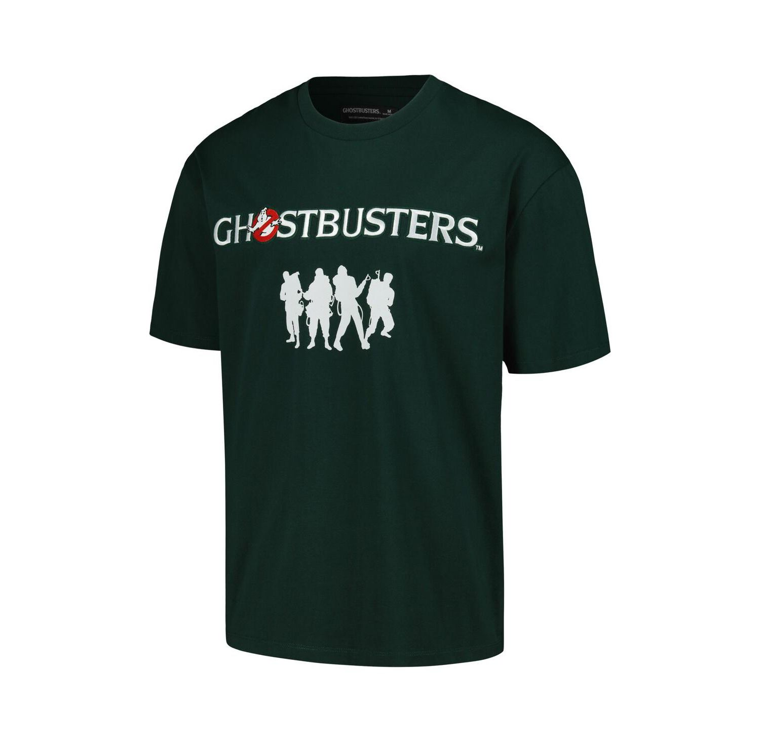 Men's and Women's Green Ghostbusters Scared of No Ghosts Dropped Shoulder T-Shirt