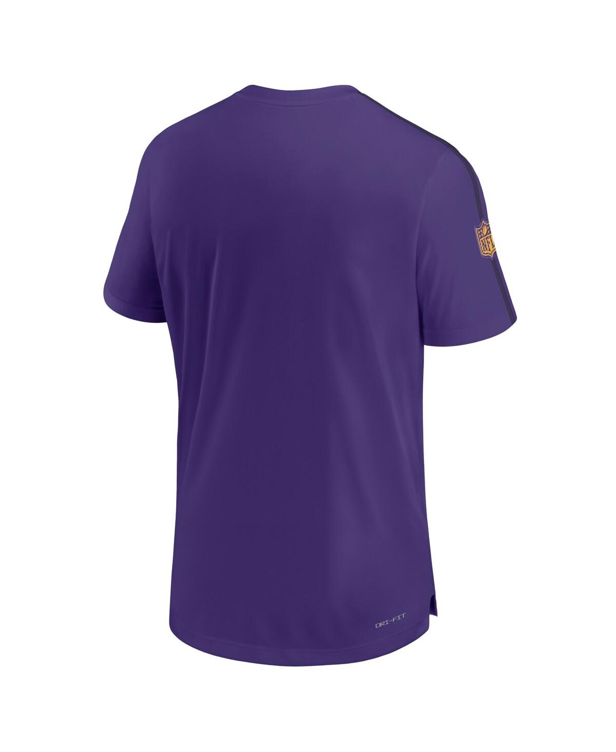 Nike Men'sMinnesota Vikings 2024 Sideline Coach Uv Performance T-Shirt - Purple, Black