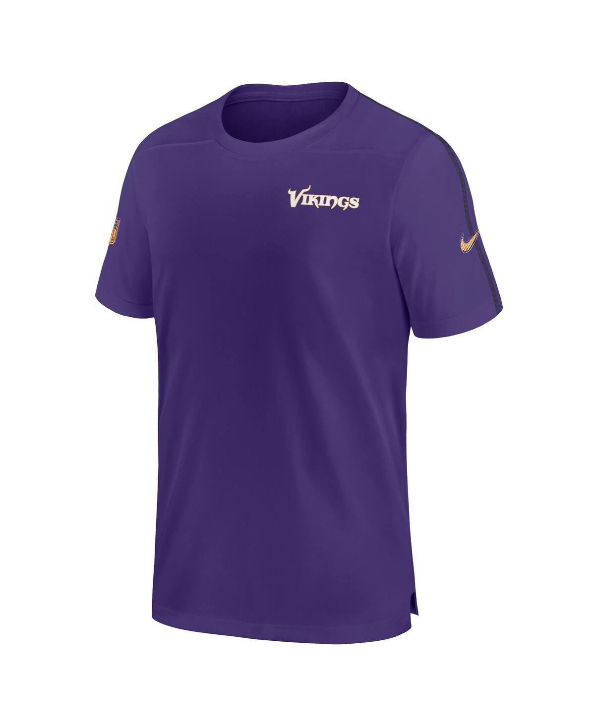 Nike Men'sMinnesota Vikings 2024 Sideline Coach Uv Performance T-Shirt - Purple, Black