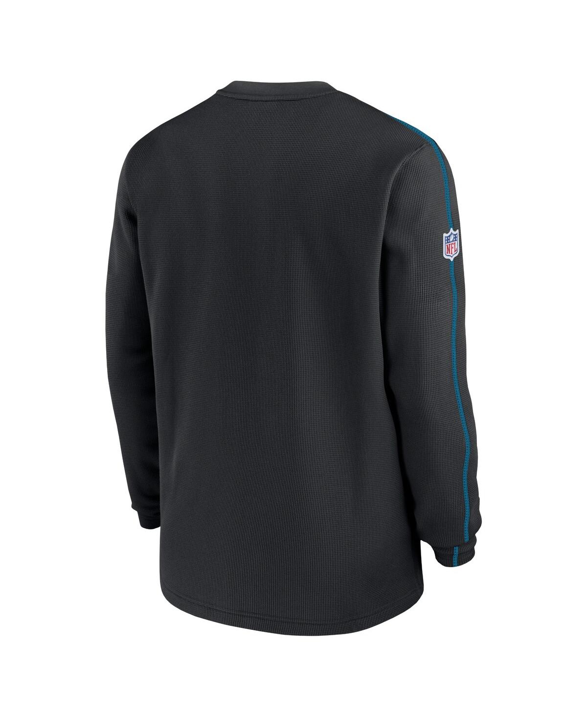 Nike Men'sCarolina Panthers 2024 Sideline Coaches Long Sleeve Top - Black