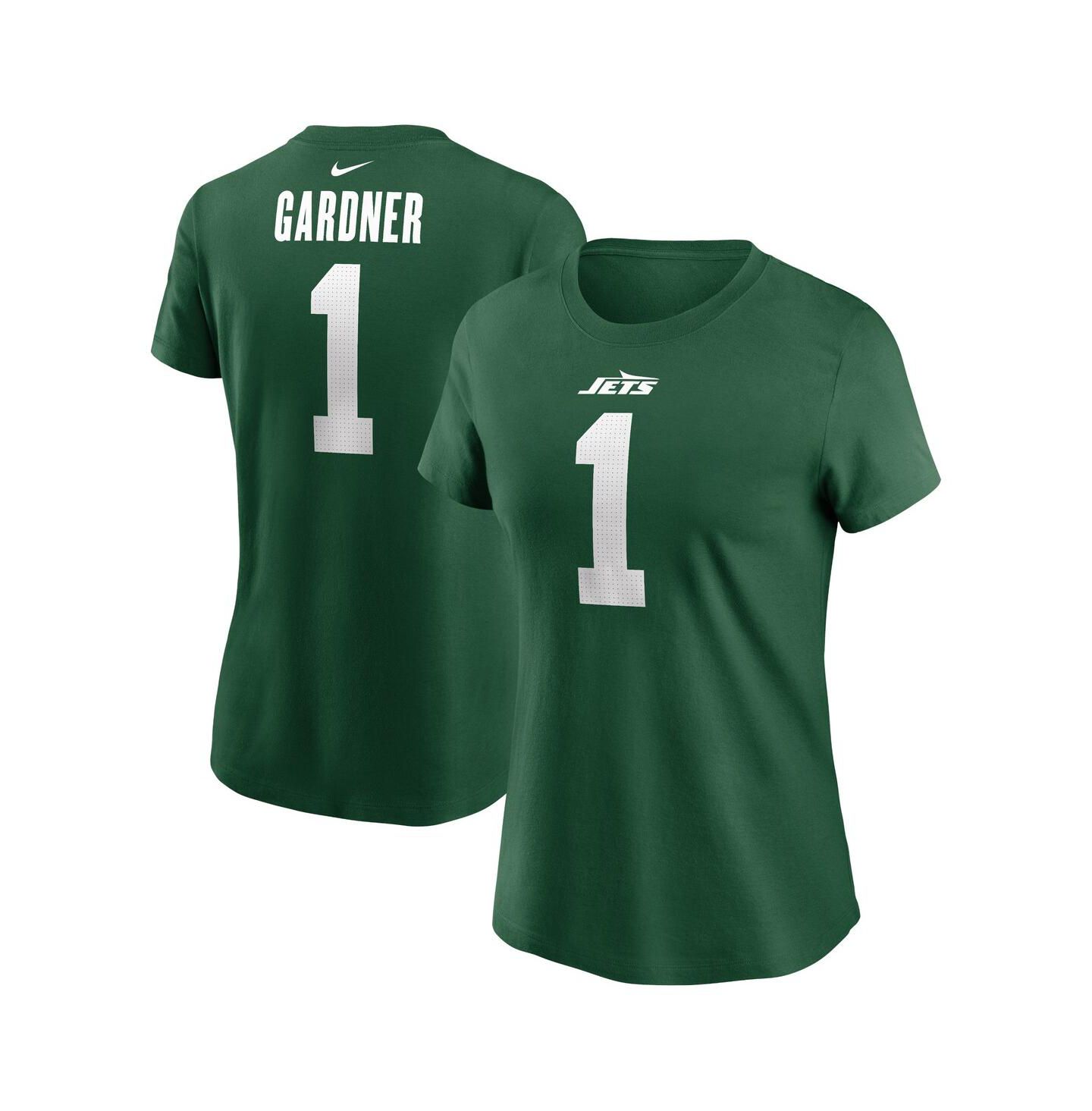 Женская футболка Nike Ahmad Sauce Gardner Legacy Green New York Jets Name & Number — фото 1