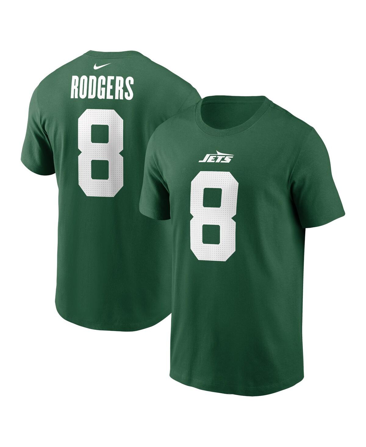 Nike Men s Aaron Rodgers Legacy Green New York Jets Name Number T Shirt Green Smart Closet