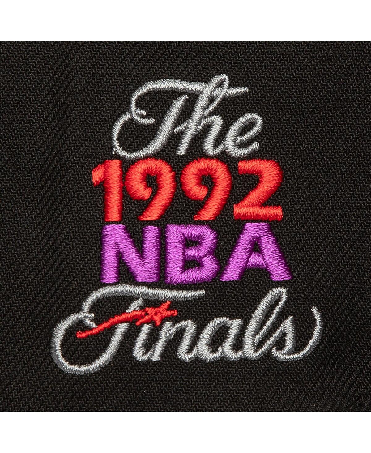 Mitchell & Ness Men's White/purple Chicago Bulls Core Snapback Hat In White,purple