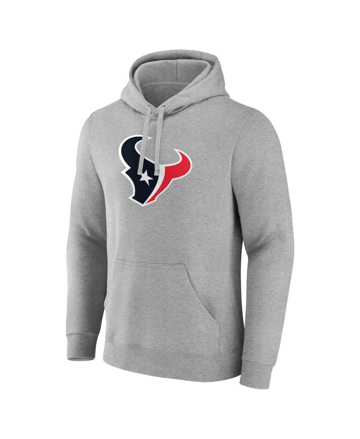 Fanatics Men'sHouston Texans Logo Pullover Hoodie - Heather Gray