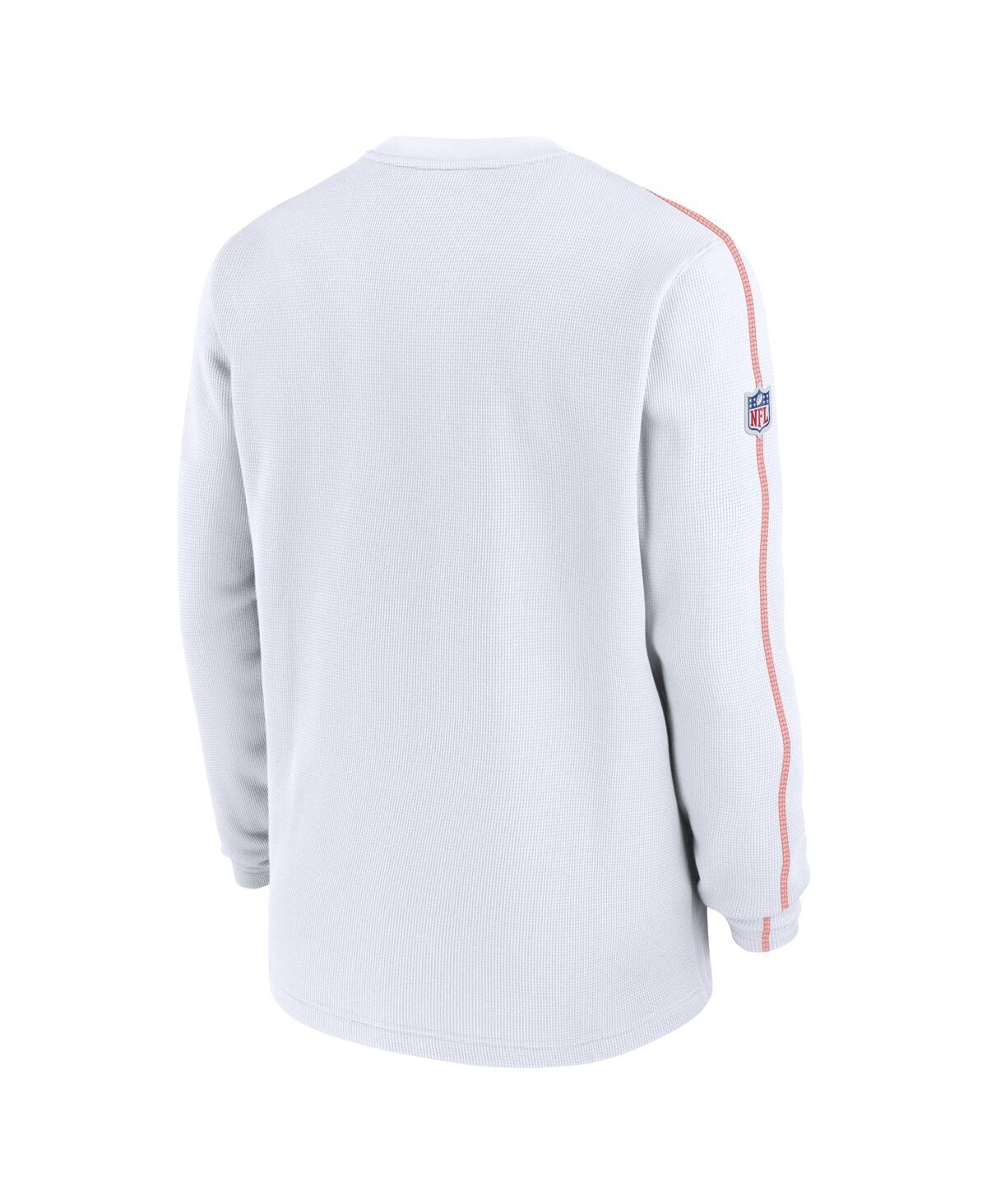 NIKE MEN'S WHITE CLEVELAND BROWNS ALTERNATE LOGO COACH LONG SLEEVE T-SHIRT