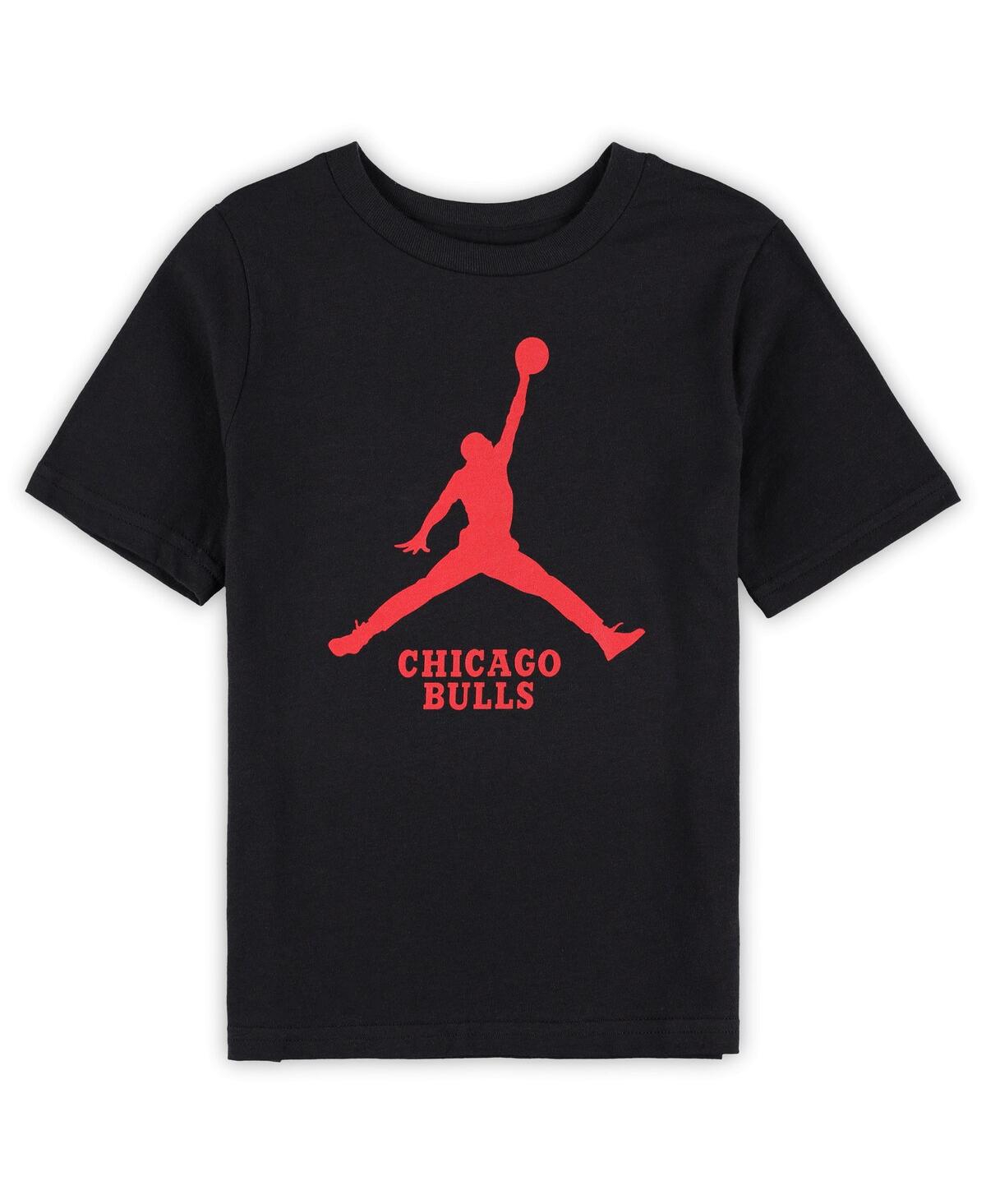 JORDAN PRESCHOOL BLACK CHICAGO BULLS ESSENTIAL JUMPMAN T-SHIRT 