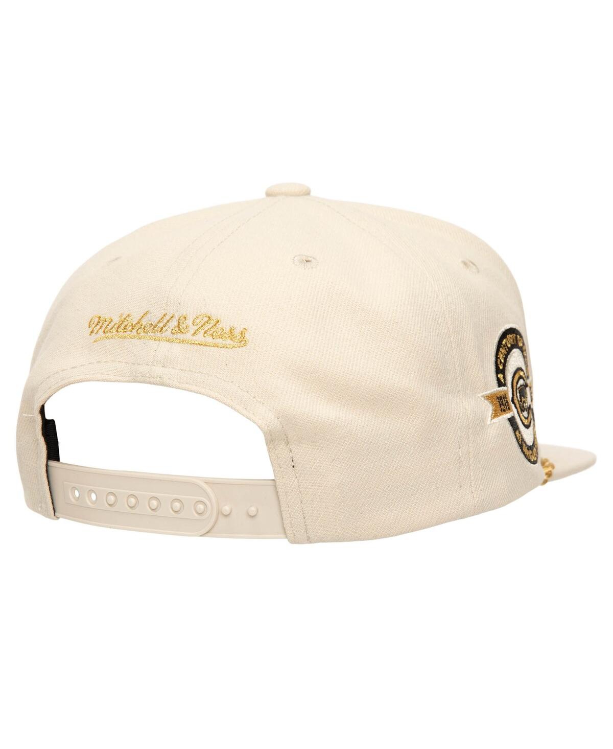 Mitchell & Ness Men'sChicago Cubs Golden Ivory Snapback Hat - Cream