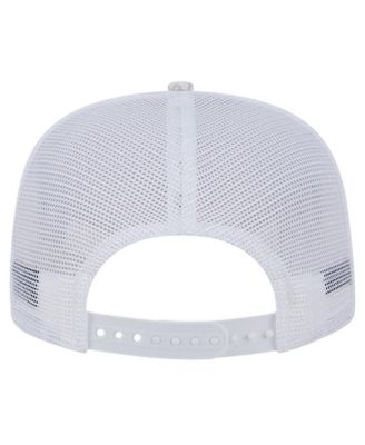 Men's White Los Angeles Angels Logo Dunes A-Frame Trucker 9FIFTY Snapback Hat