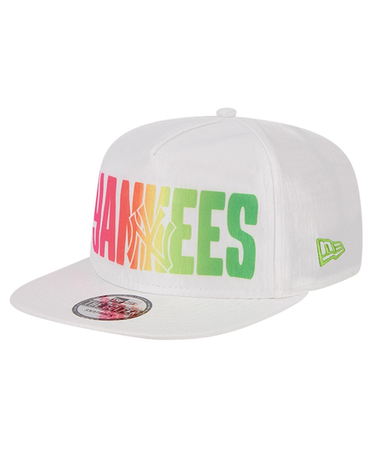 New Era Men's White New York Yankees Spring Spectrum Golfer Snapback Hat In White