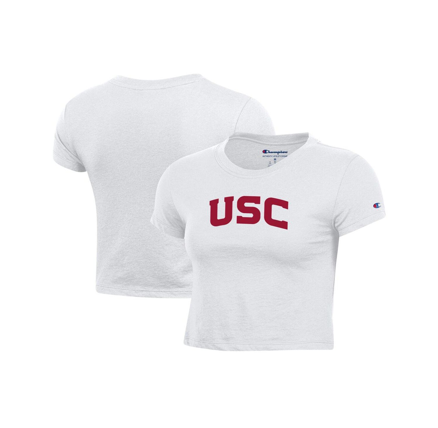 Women's White USC Trojans Core Baby T-Shirt