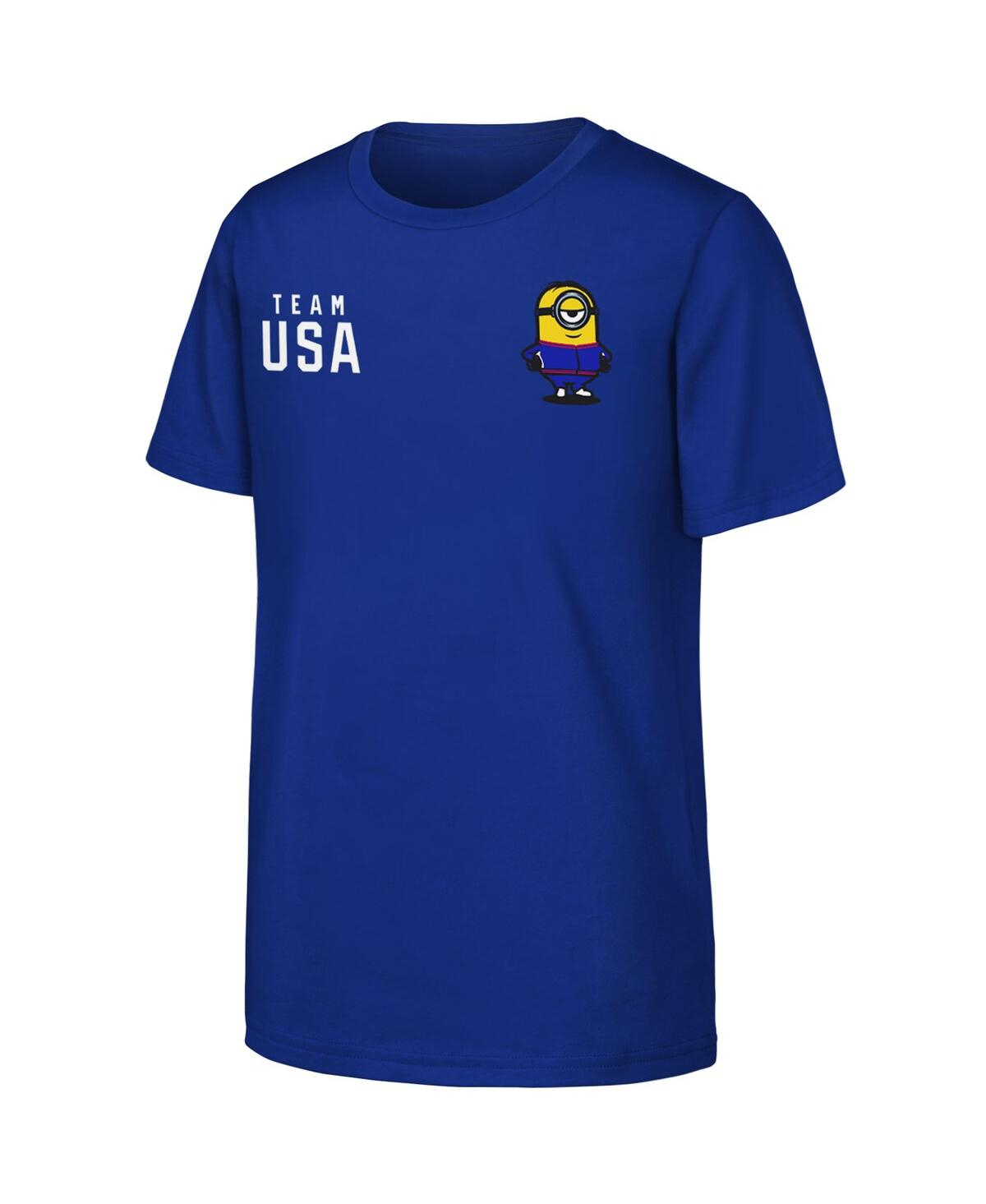 Outerstuff Big Boys and GirlsTeam Usa Minions T-Shirt - Royal