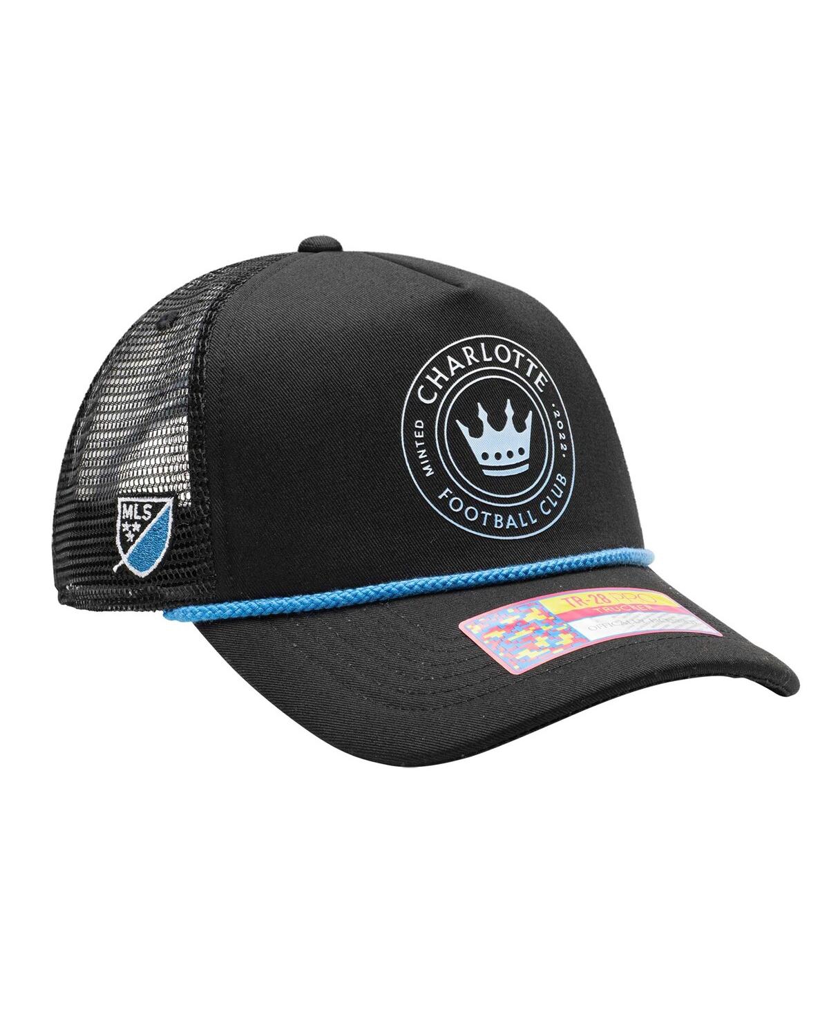 Men's Black Charlotte Fc Atmosphere Trucker Adjustable Hat - Black