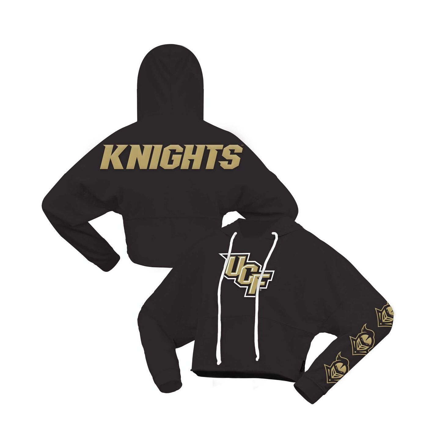 Женское худи Spirit Jersey Black UCF Knights Oversized Cropped Pullover — фото 1