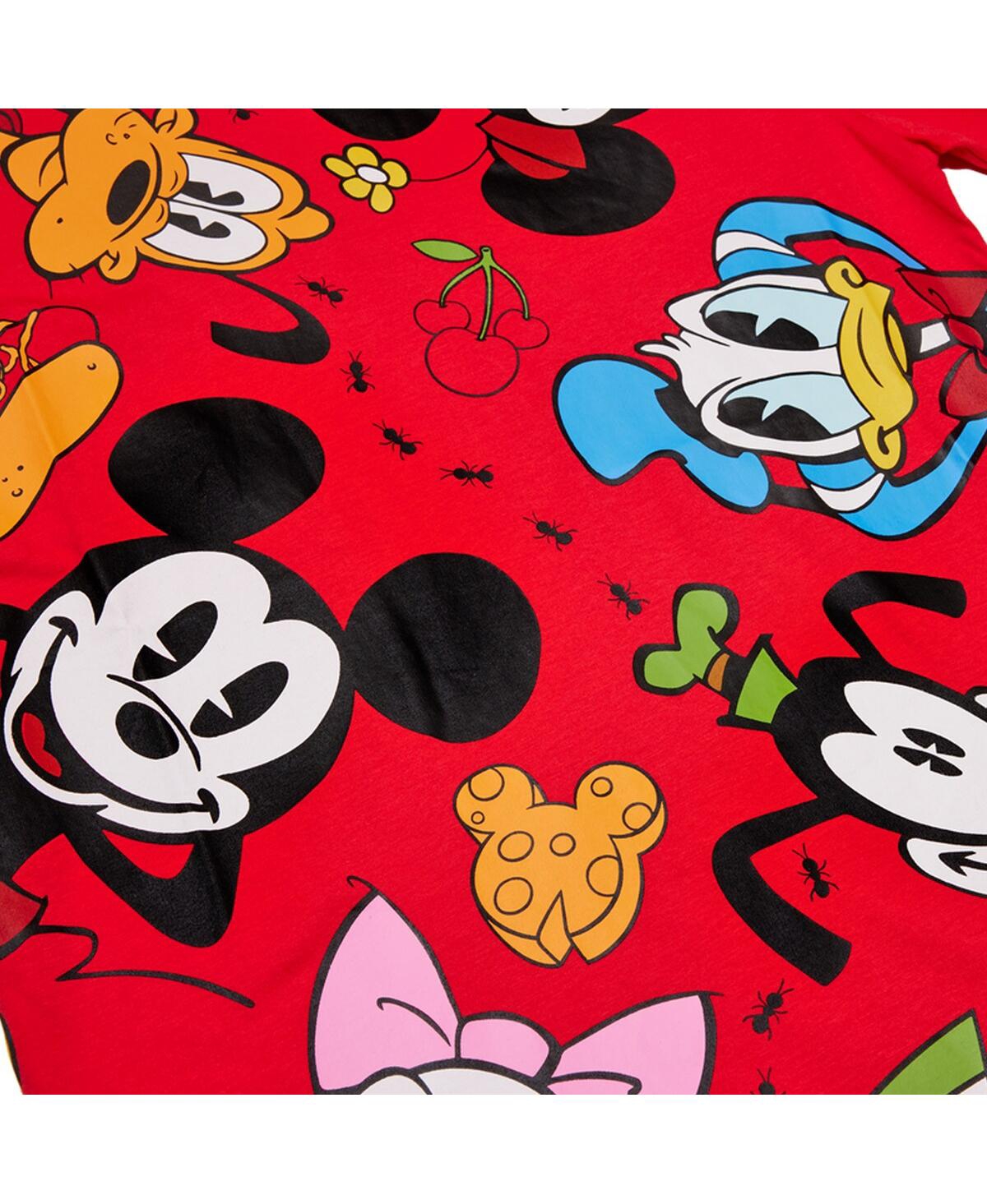 Loungefly Men's and Women'sMickey Friends Picnic T-Shirt - Red