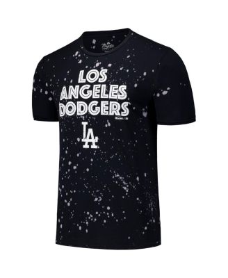 Men's Black/White Los Angeles Dodgers Splatter T-Shirt