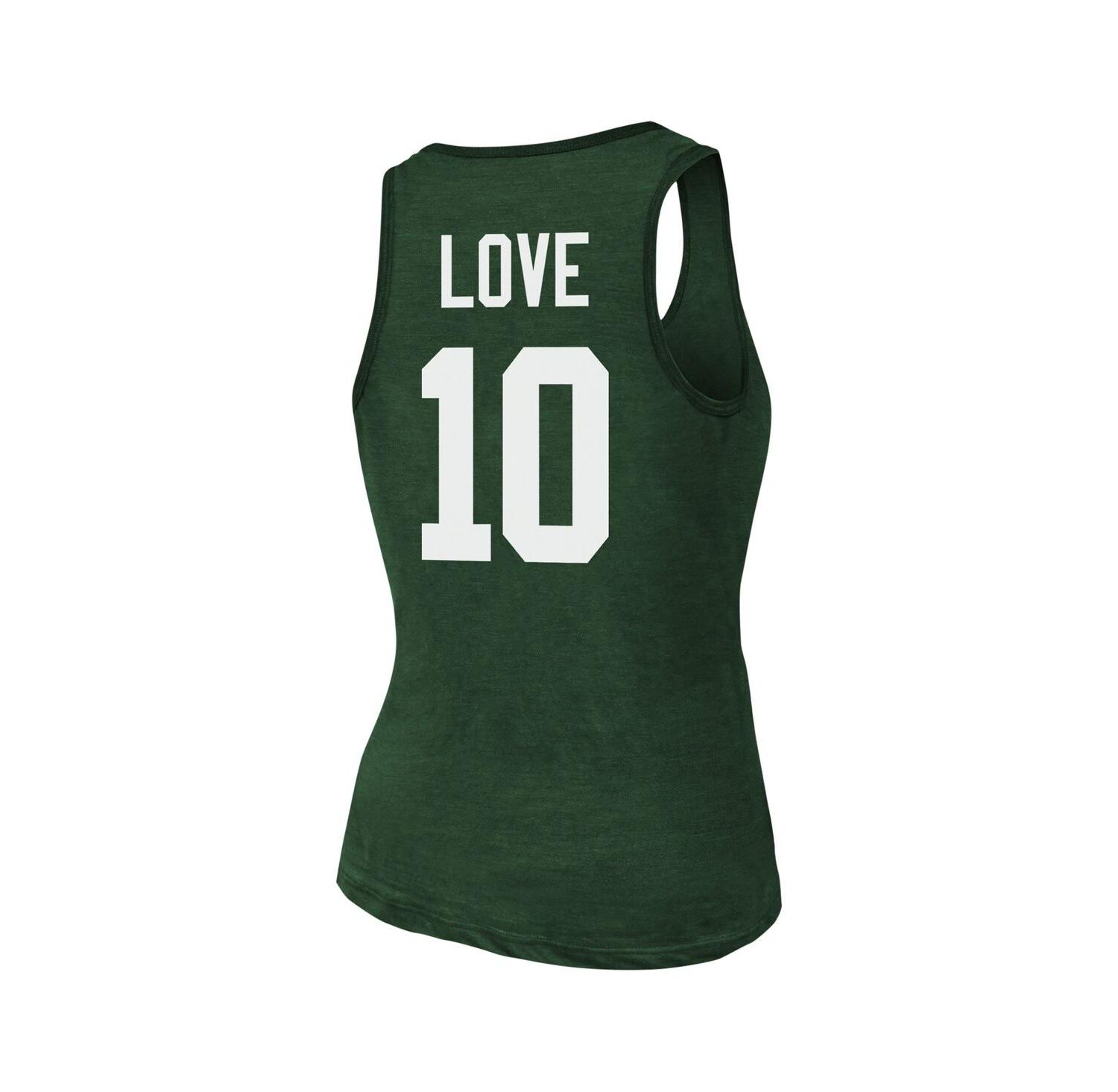 Women's Jordan Love Green Green Bay Packers Name & Number Tri-Blend Tank Top