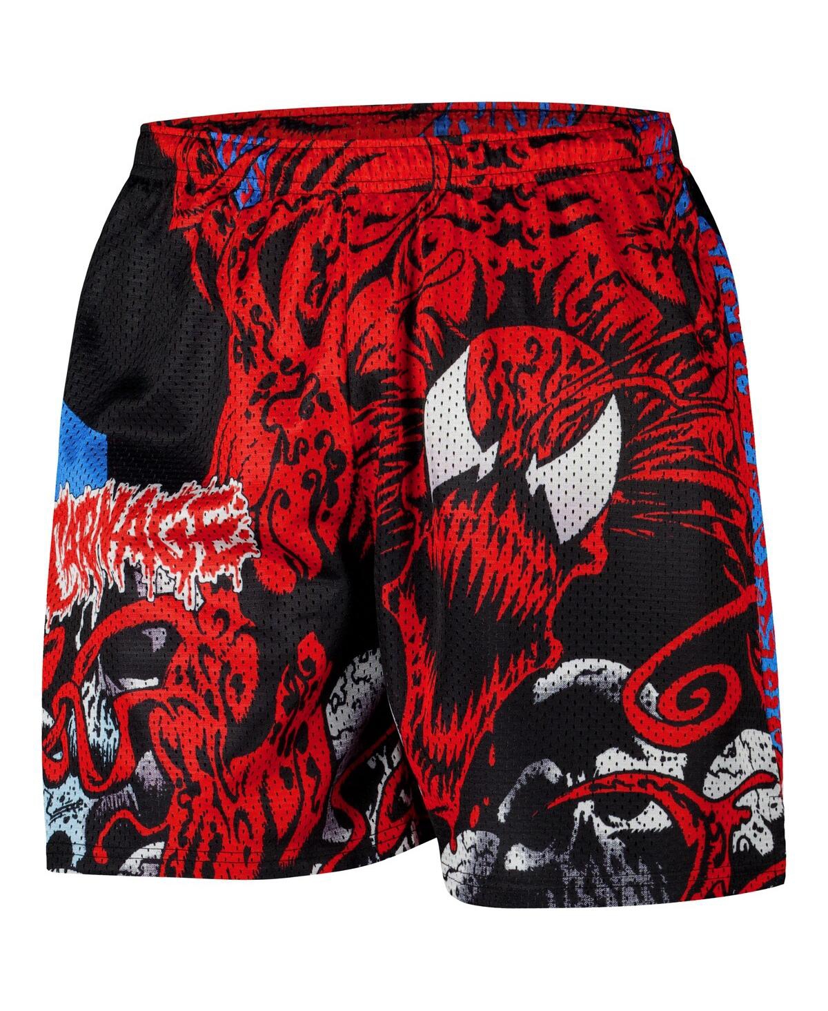 CHALK LINE MEN'S RED/BLACK VENOM CARNAGE MIND BOMB 1996 RETRO SHORTS 
