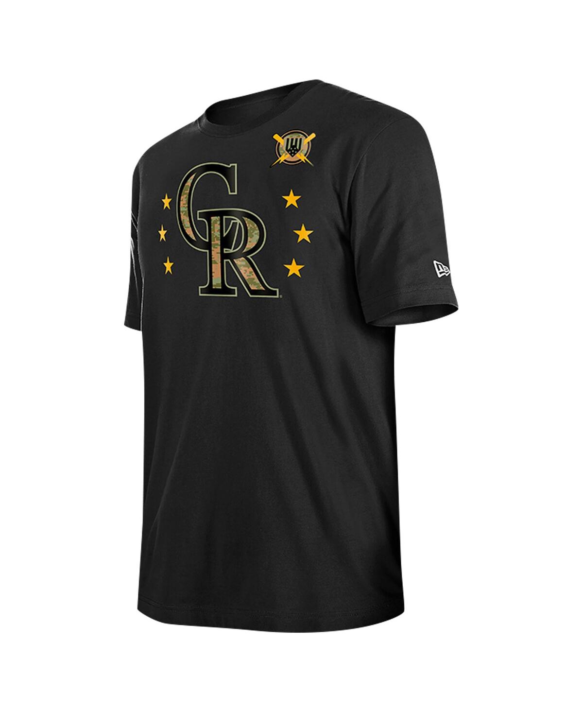 New Era Men'sColorado Rockies 2024-Armed Forces Day T-Shirt - Black