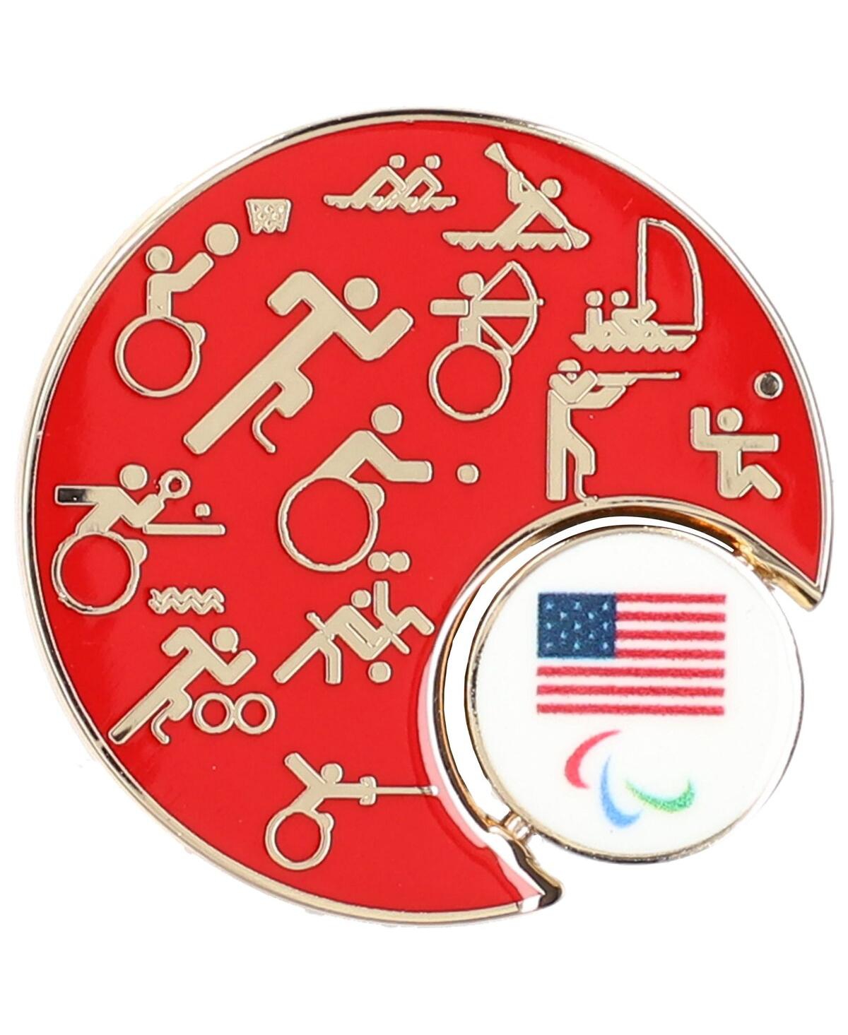 Team Usa Paralympic Games Pictogram Slider Lapel Pin - Blue