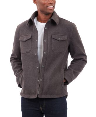 Men's Quilted Wool Shirt Jacket